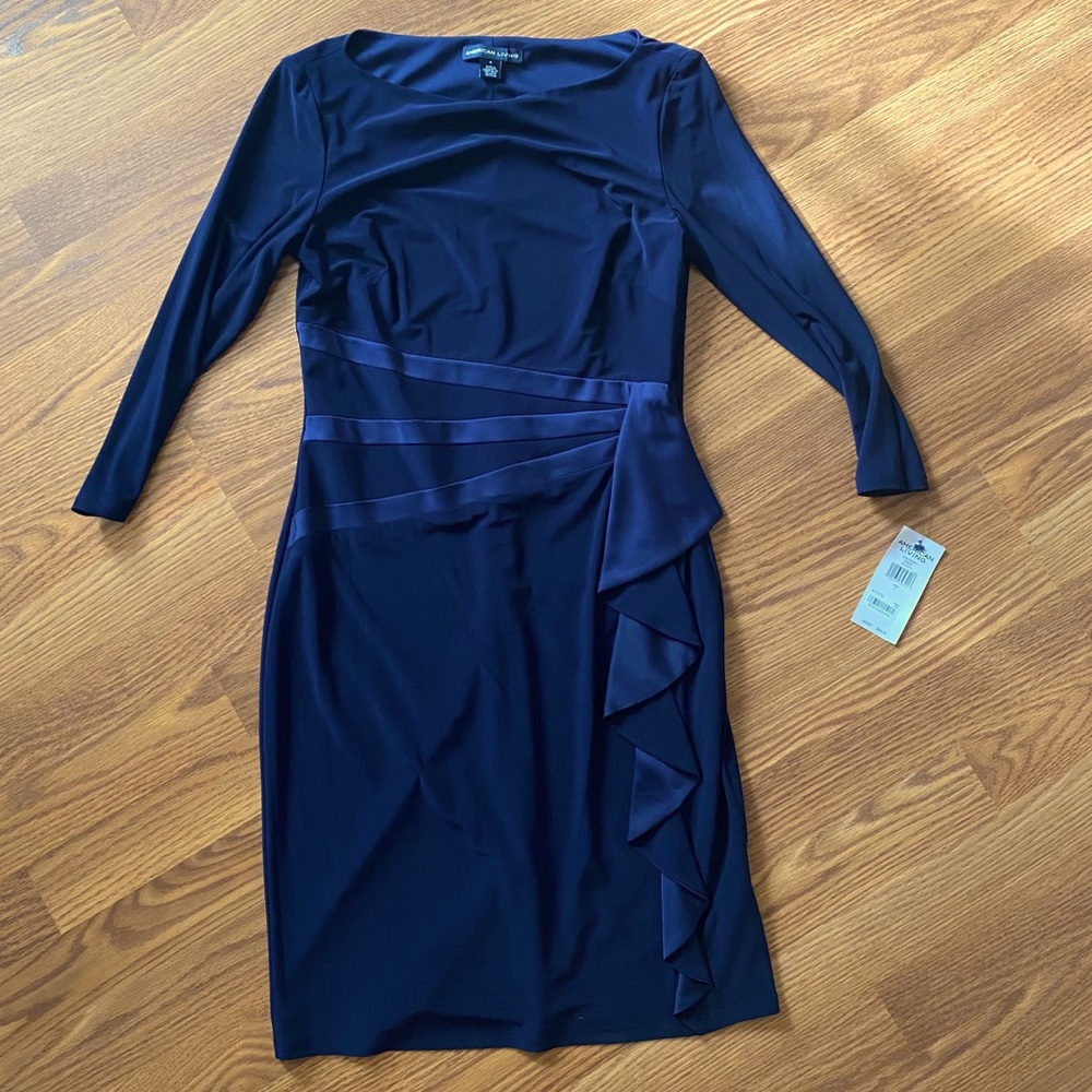 American Living Navy Dress NWT